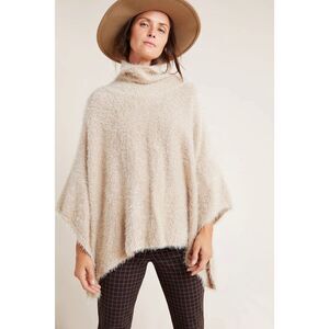 New Anthropologie Lara Eyelash Poncho One Size